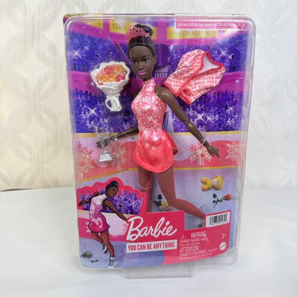 Mattel Barbie You Can Be Anything African American Ice Skater - Picture 3 of 6